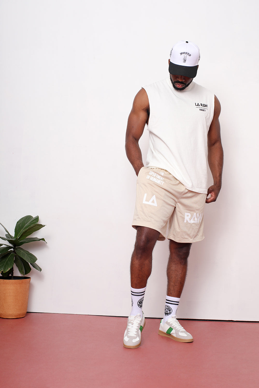 Tan cheap gym shorts