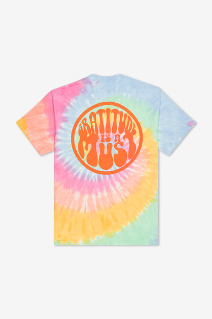 GRATITUDE IS A MUST T-SHIRT TIE DYE